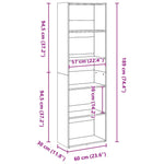 Boekenkast 60X30X Bewerkt Hout Wit