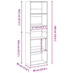 Boekenkast 60X30X Bewerkt Hout Kleurig Sonoma Eiken