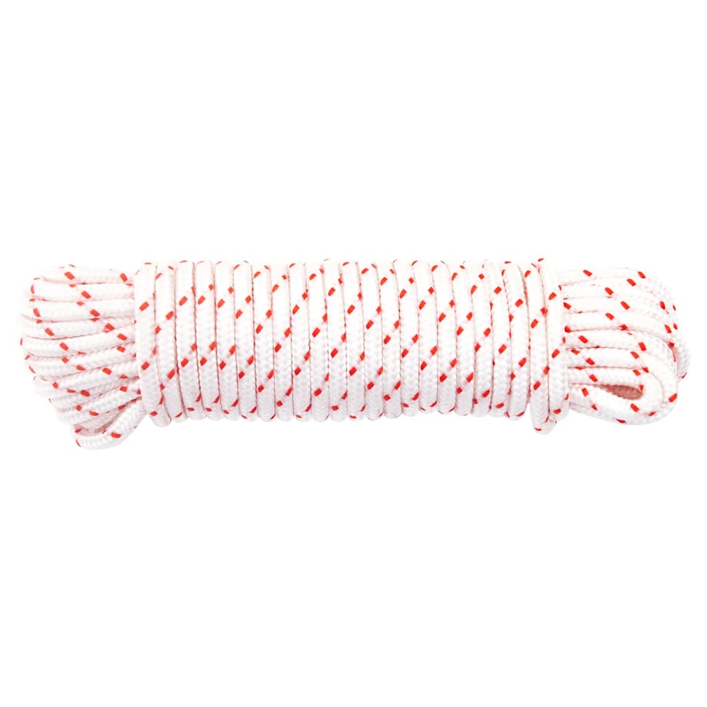 Trekkoord Startkoord Wit En Rood Ø 10 M Nylon