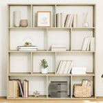 Boekenkast 132X29X141,5 Cm Bewerkt Hout Kleurig Sonoma Eiken