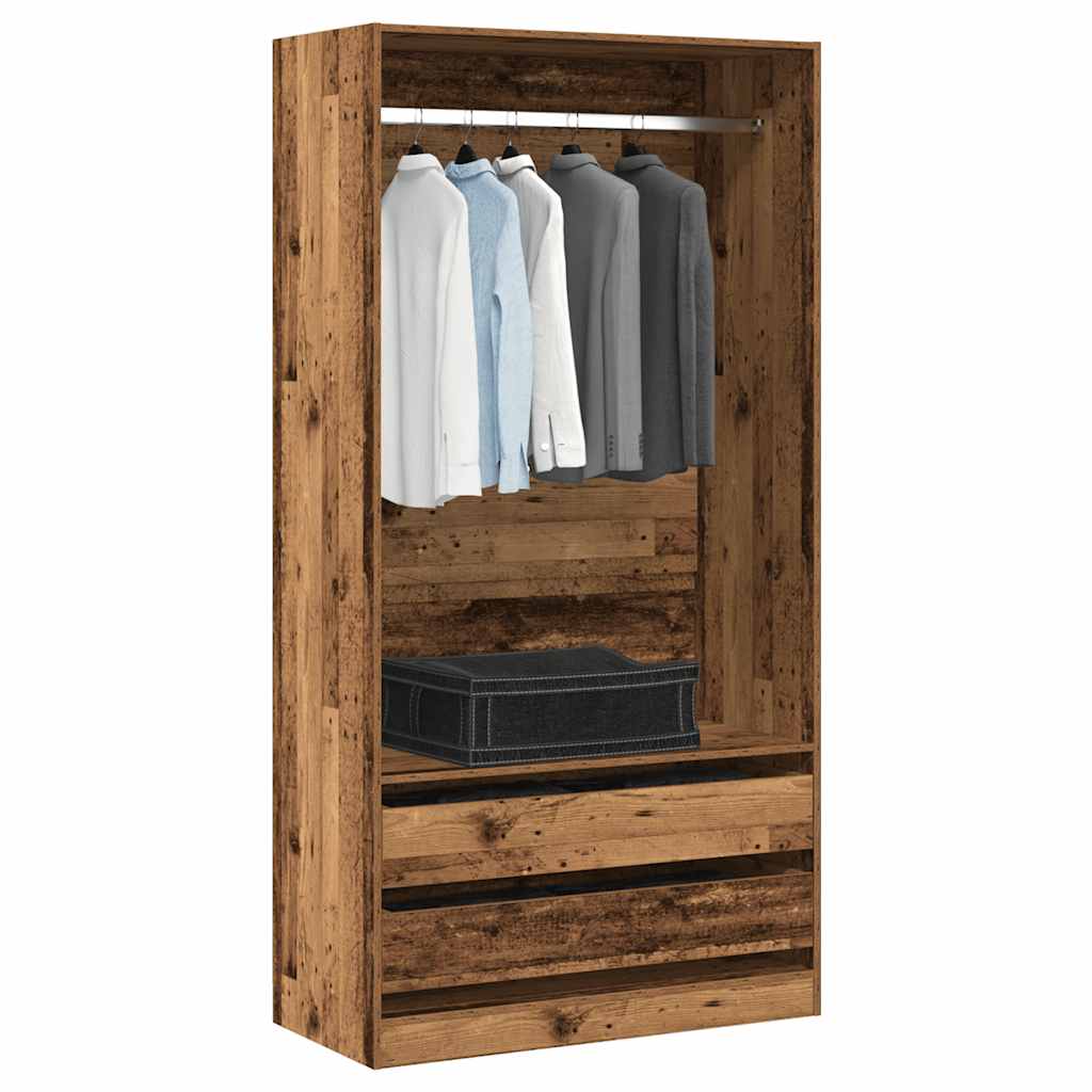 Kledingkast Bewerkt Hout Oud Hout