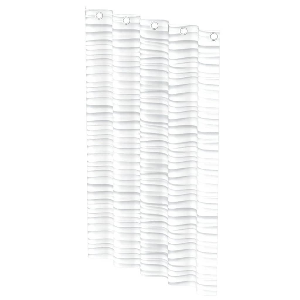 Eisl Douchegordijn Met Golf 200X180X0,2 Cm Wit