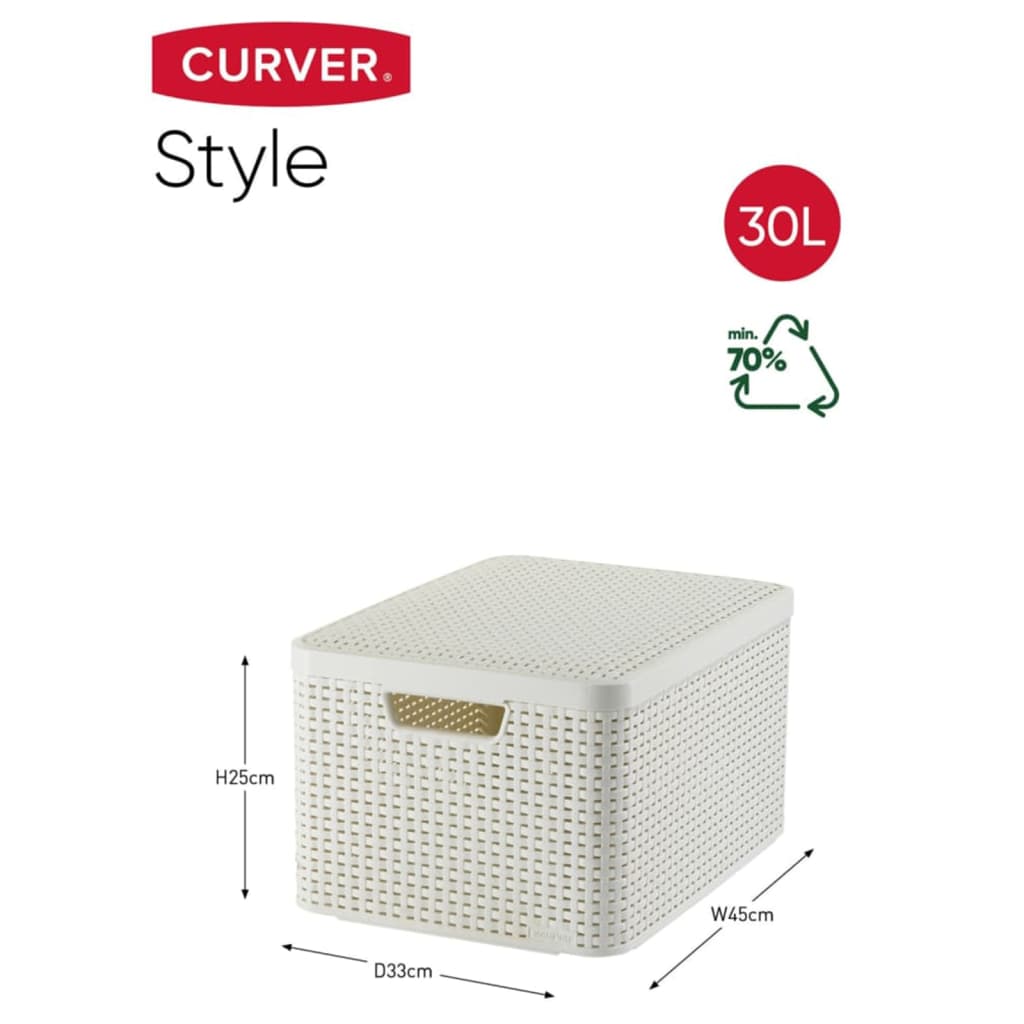Curver Opbergbox Style Met Deksel L Crème