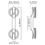 Ridder Handgreep Zuignappen 12 Cm 100 Kg A0150201