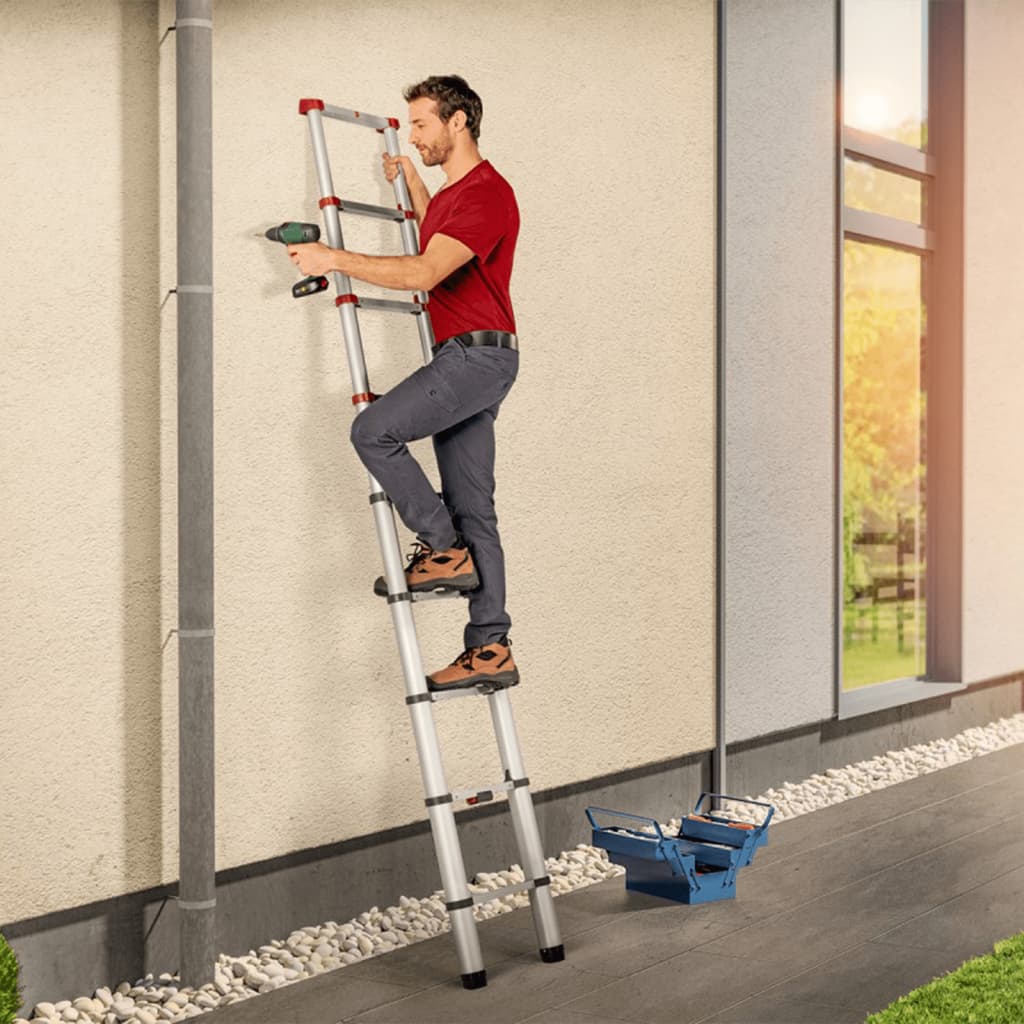 Hailo Telescoopladder Flexline 260 264 Cm Aluminium 7113-091