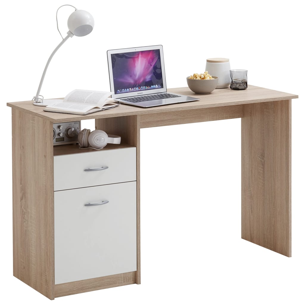 Fmd Bureau Met 1 Lade 123X50X76,5 Cm En Zwart