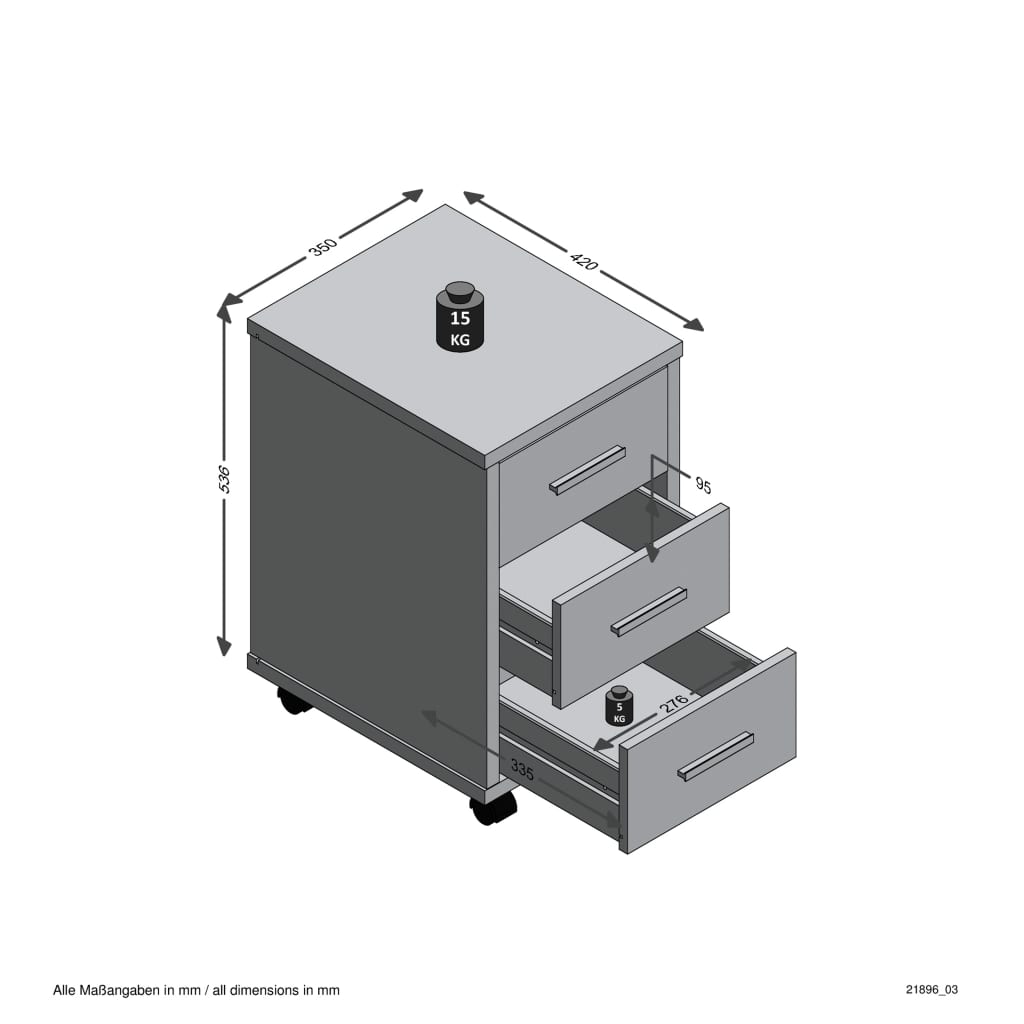 Fmd Ladekast Verplaatsbaar Artisan Eikenkleurig En Brilliant Wit