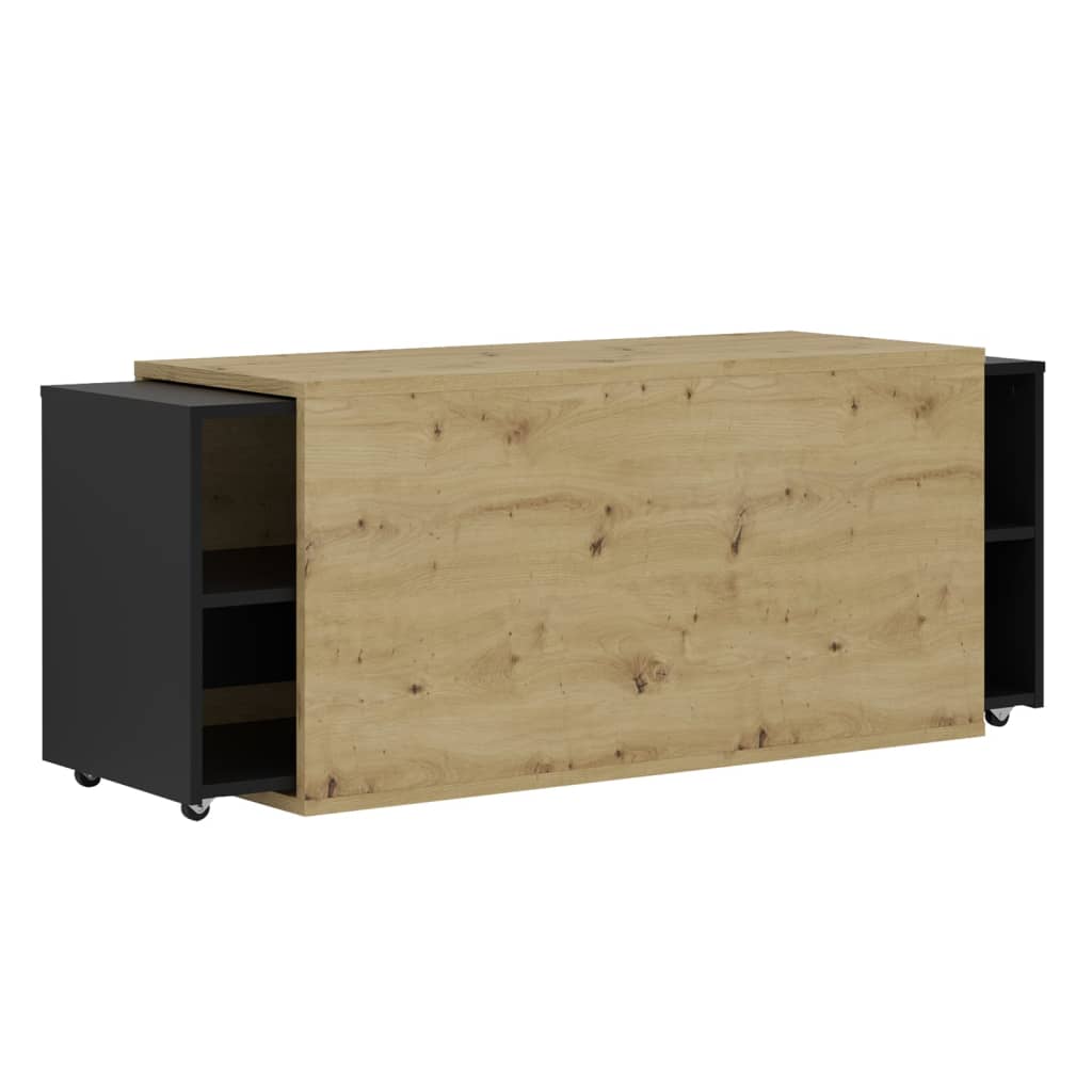 Fmd Tv-Meubel 94,5X39,9X49,2 Cm Artisan En Zwart