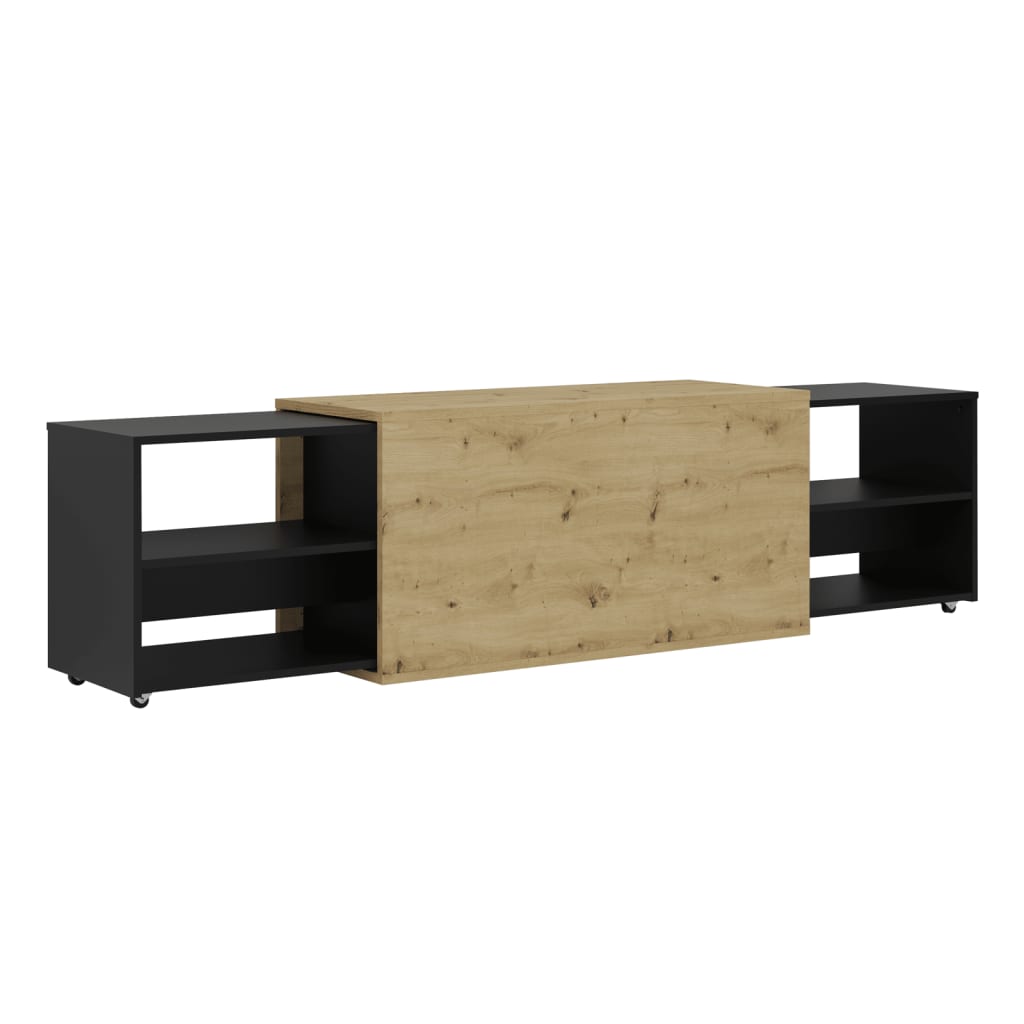 Fmd Tv-Meubel 94,5X39,9X49,2 Cm Artisan En Zwart