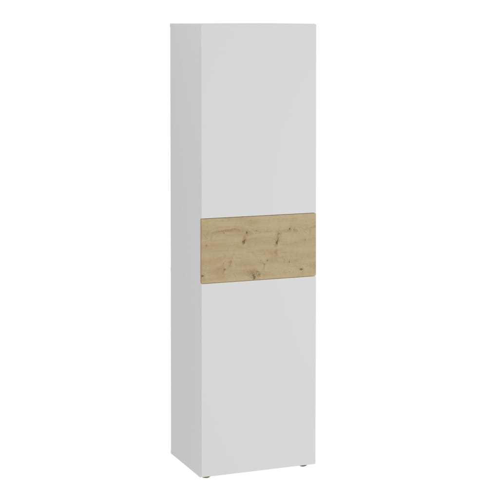 Fmd Garderobe Met 2 Deuren 54,5X41,7X199,1 Cm Wit En Artisan Eiken