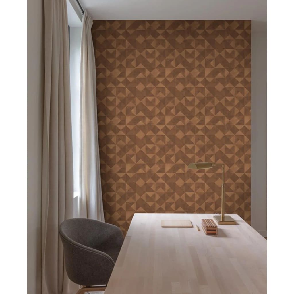 Noordwand Behang Topchic Graphic Shapes Facet Metallic Oranje
