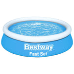 Bestway Zwembad Fast Set Opblaasbaar Rond 183X51 Cm Blauw
