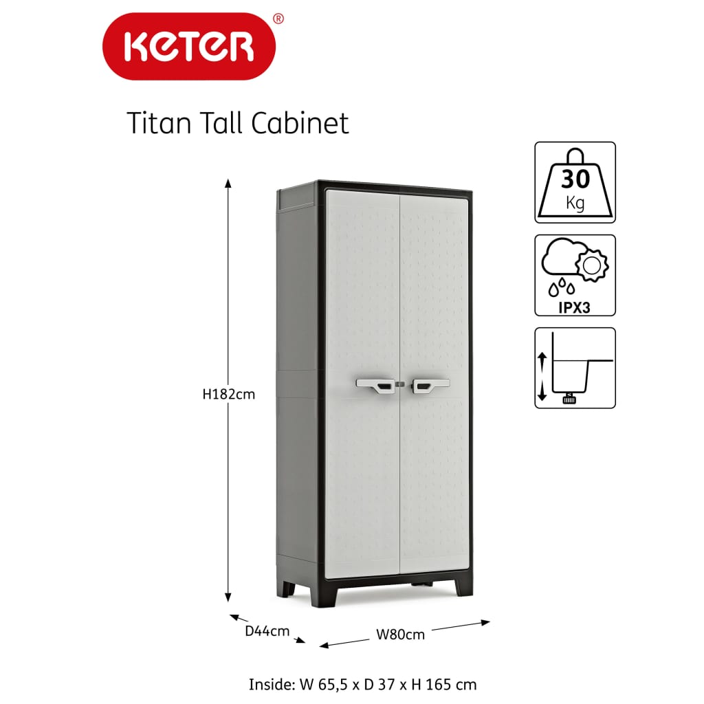 Keter Titan 182 Cm Zwart En Grijs