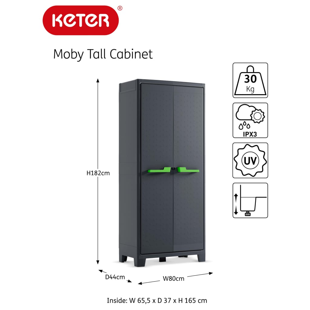 Keter Moby 182 Cm Grafietgrijs