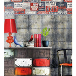 Noordwand Behang Urban Friends & Coffee Billboards Small Blauw En Rood