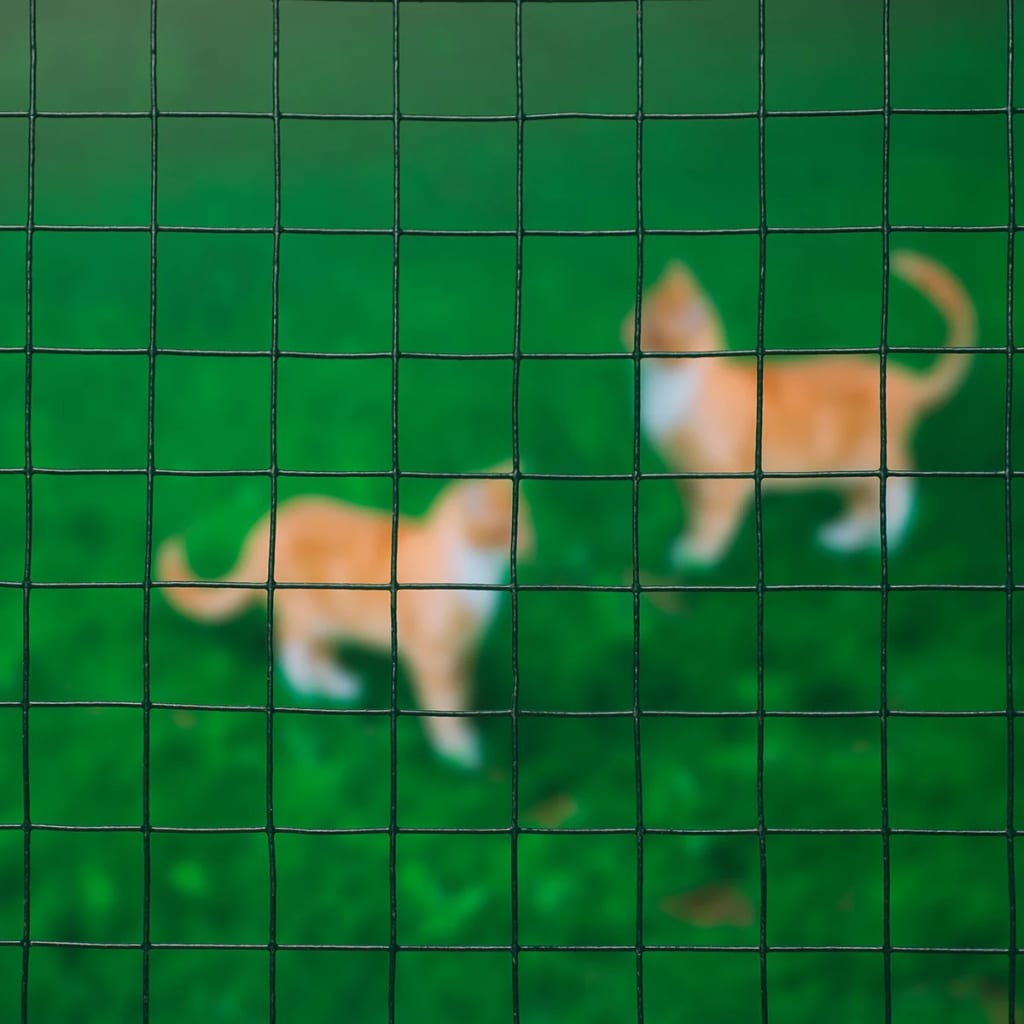 Nature Gaas Vierkant 0,5X5 M 3 Mm Kunststof Gecoat Staal Groen