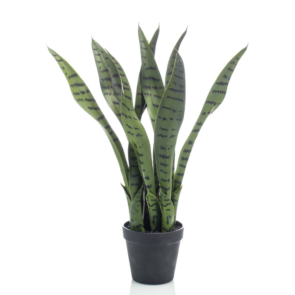 Emerald Kunstplant Sansevieria In Pot 55 Cm Betongrijs