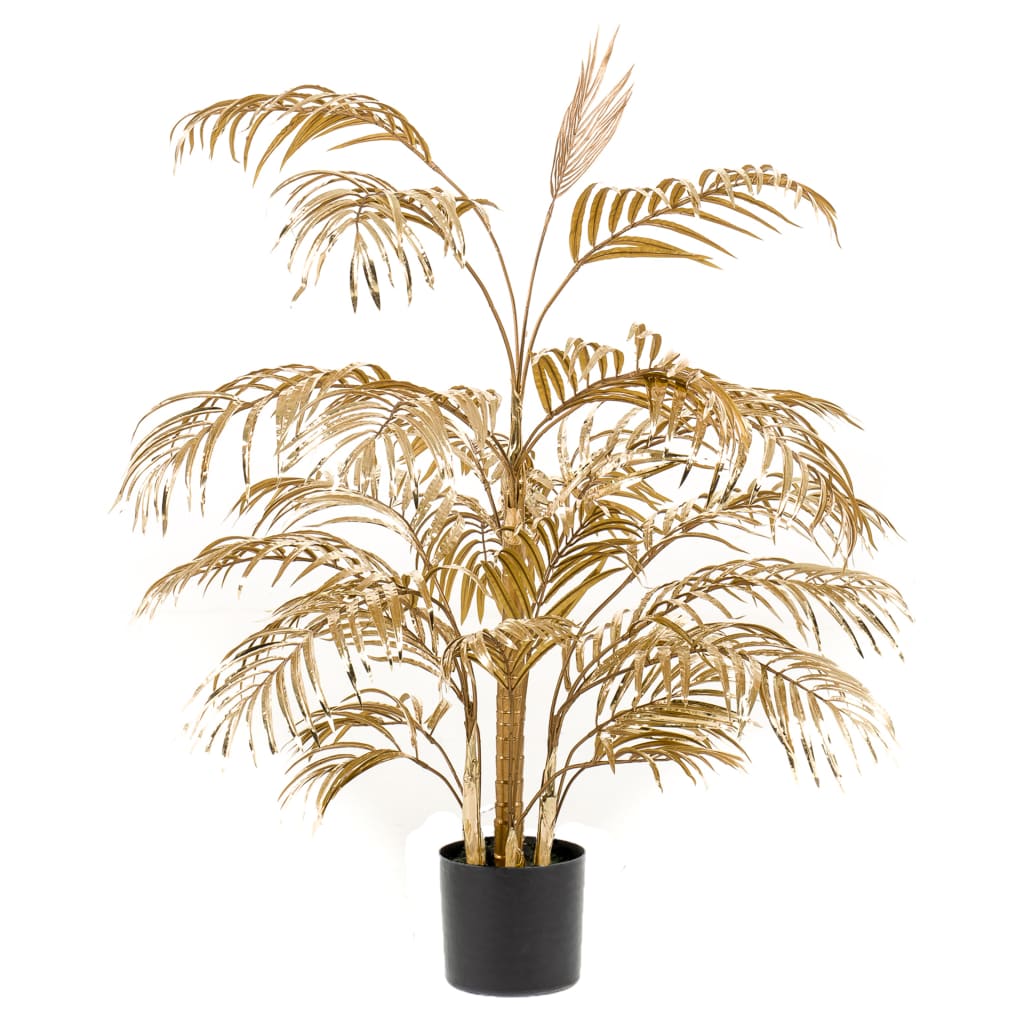 Emerald Kunstplant Areca Palmboom Goudkleurig