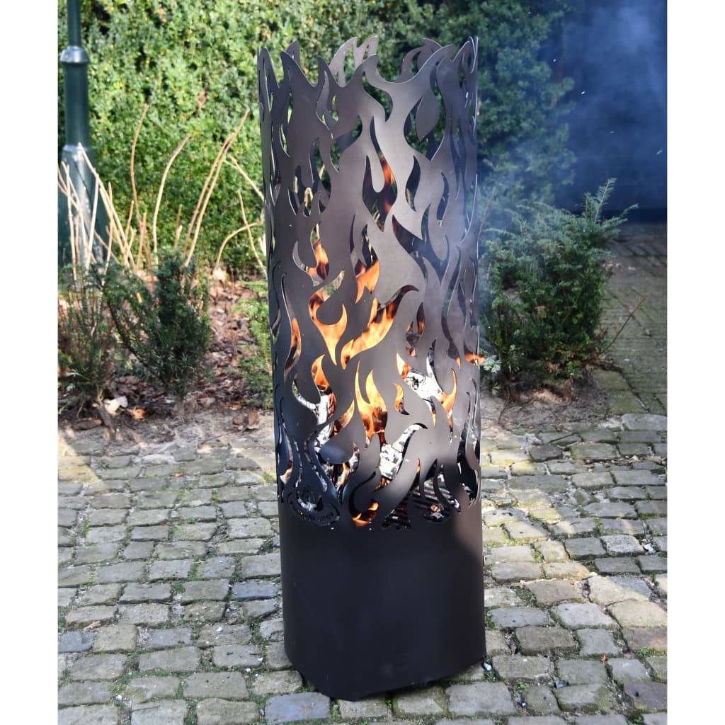 Esschert Design Vuurton Flames Koolstofstaal Zwart Ff408