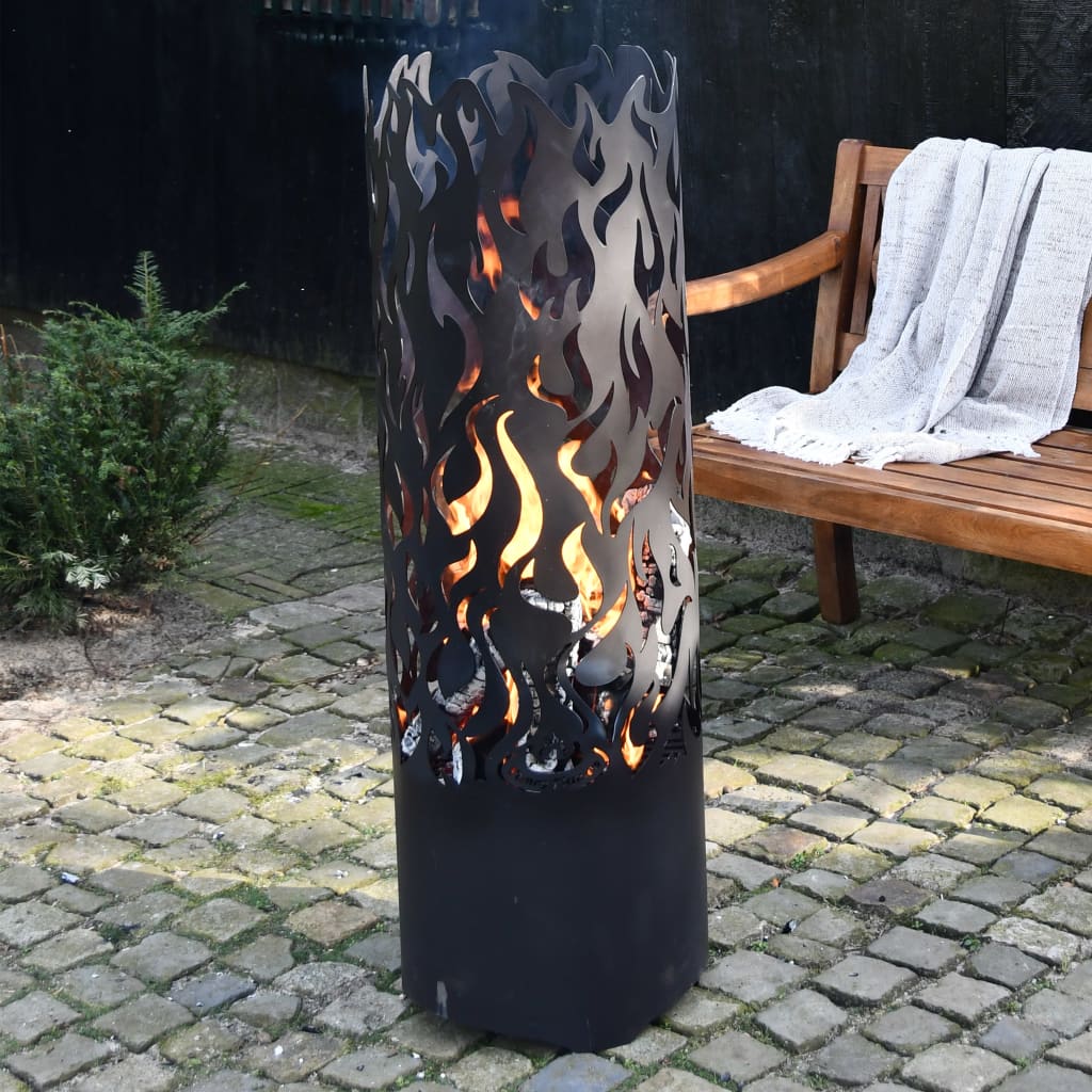 Esschert Design Vuurton Flames Koolstofstaal Zwart Ff408