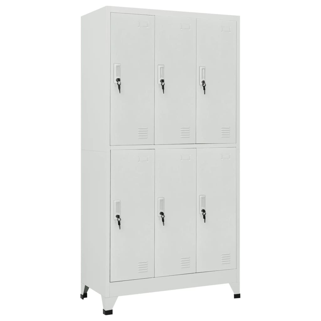 Lockerkast Met 6 Vakken 90X45X180 Cm Staal