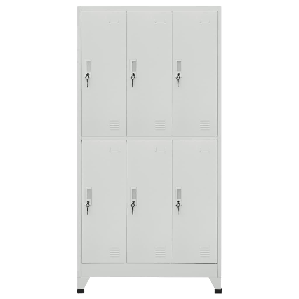 Lockerkast Met 6 Vakken 90X45X180 Cm Staal