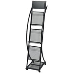 Tijdschriftenrek Zwart 40X32X131 Cm A4