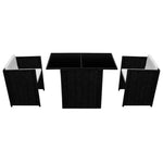 -Delige Bistroset Met Kussens Poly Rattan