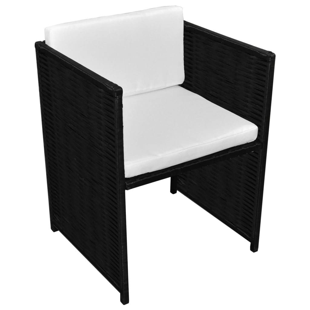 -Delige Bistroset Met Kussens Poly Rattan