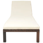 Ligbed Met Kussen Poly Rattan