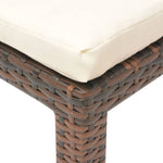 Ligbed Met Kussen Poly Rattan