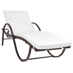 Ligbed Met Kussen En Tafel Poly Rattan