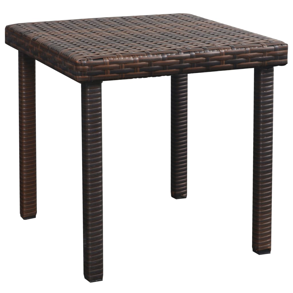 Ligbed Met Kussen En Tafel Poly Rattan