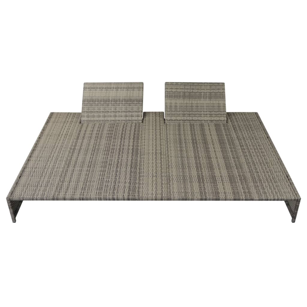 5-Delige Loungeset Met Kussens Poly Rattan Grijs