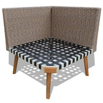 4-Delige Loungeset Met Kussens Poly Rattan Grijs