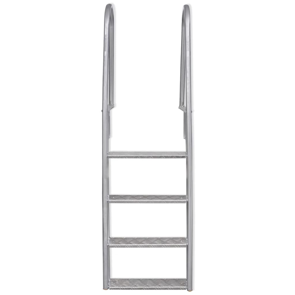 Dok/Zwembadladder Met 4 Treden Aluminium 167 Cm