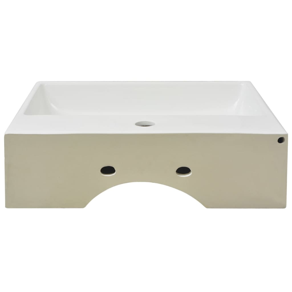 Wastafel Met Kraangat Wit 51,5X38,5X15 Cm Keramiek