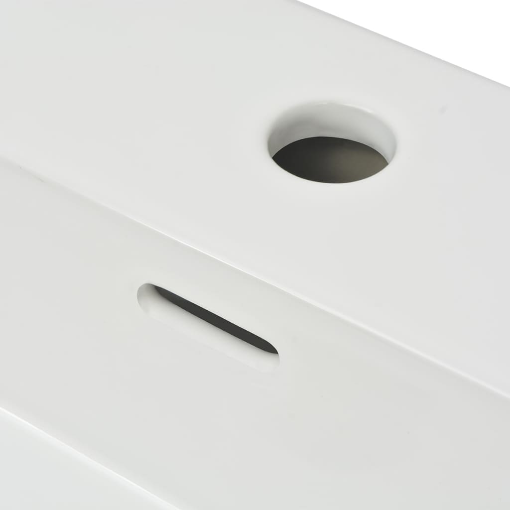 Wastafel Met Kraangat Wit 51,5X38,5X15 Cm Keramiek