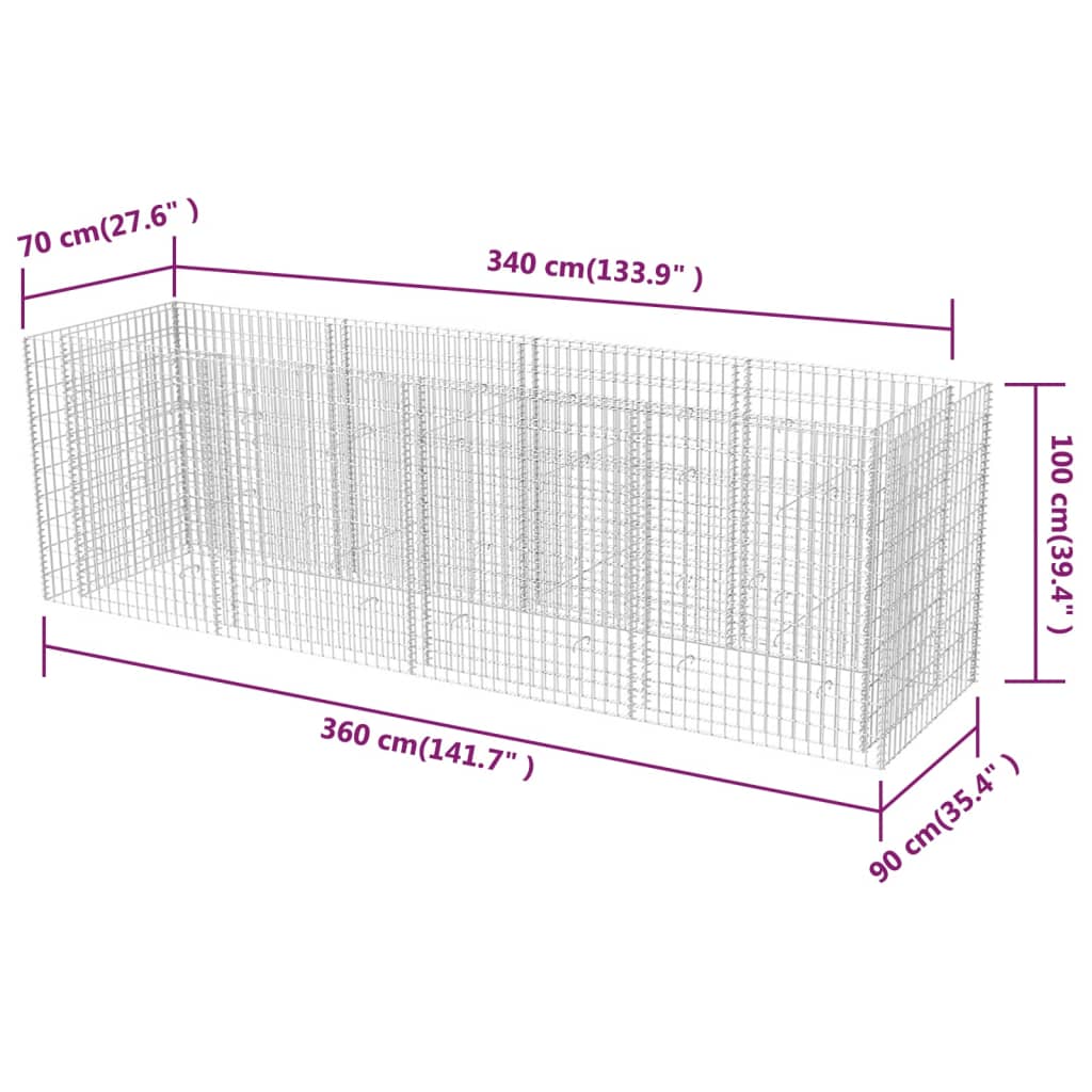 Gabion Plantenbak Verhoogd Staal