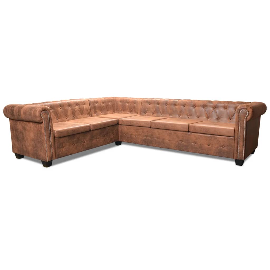 Chesterfield Hoekbank Kunstleer