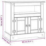 Tv-Meubel Mexicaans Grenenhout Corona-Stijl 80X43X78 Cm