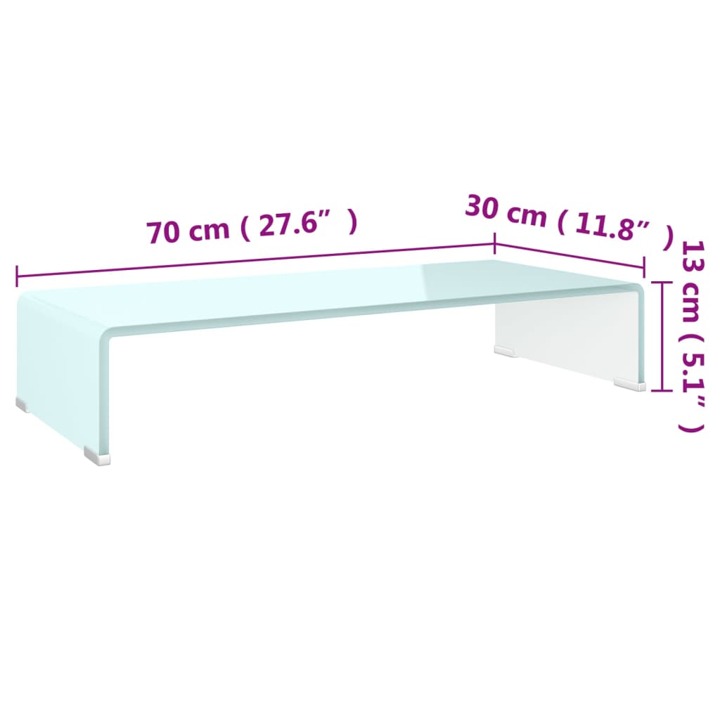 Tv-Meubel/Monitorverhoger Glas