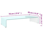 Tv-Meubel/Monitorverhoger Glas