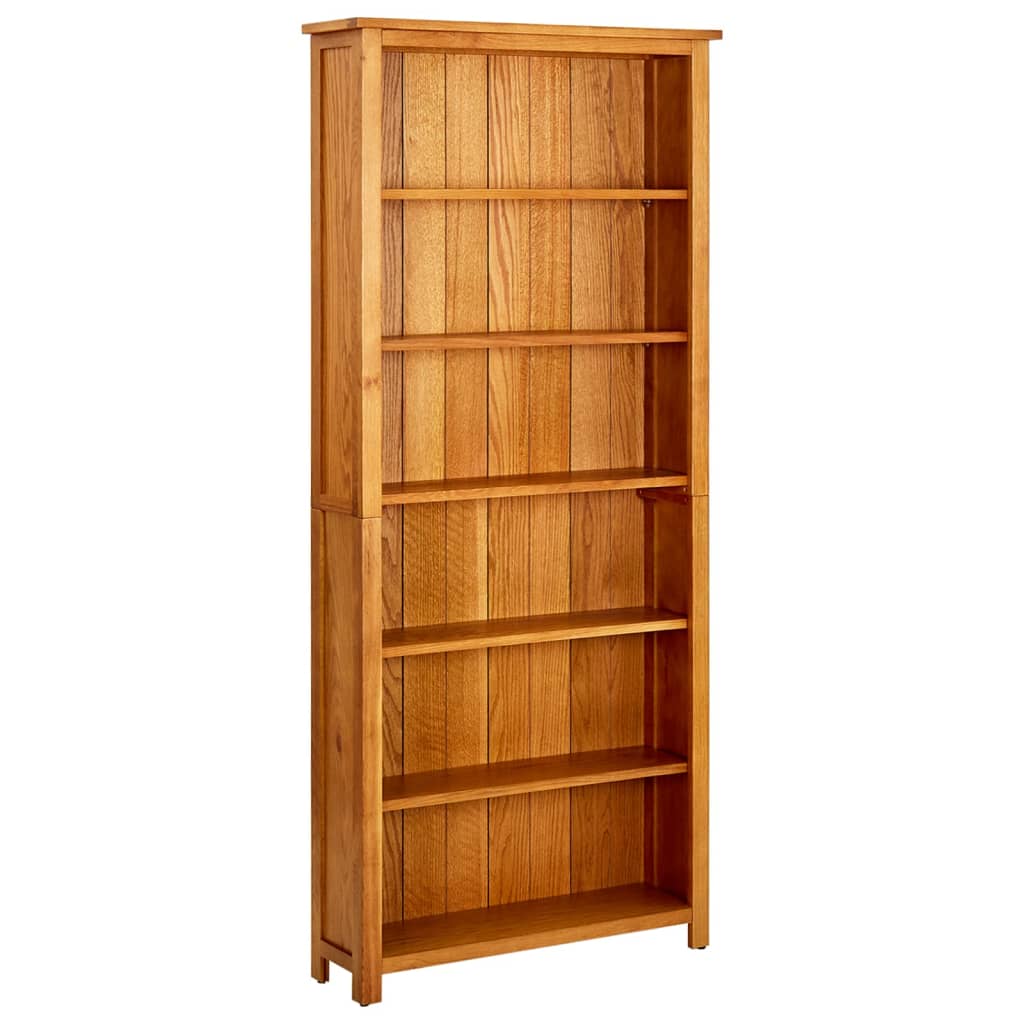 Boekenkast Met 3 Schappen 70X22,5X82 Cm Massief Eikenhout