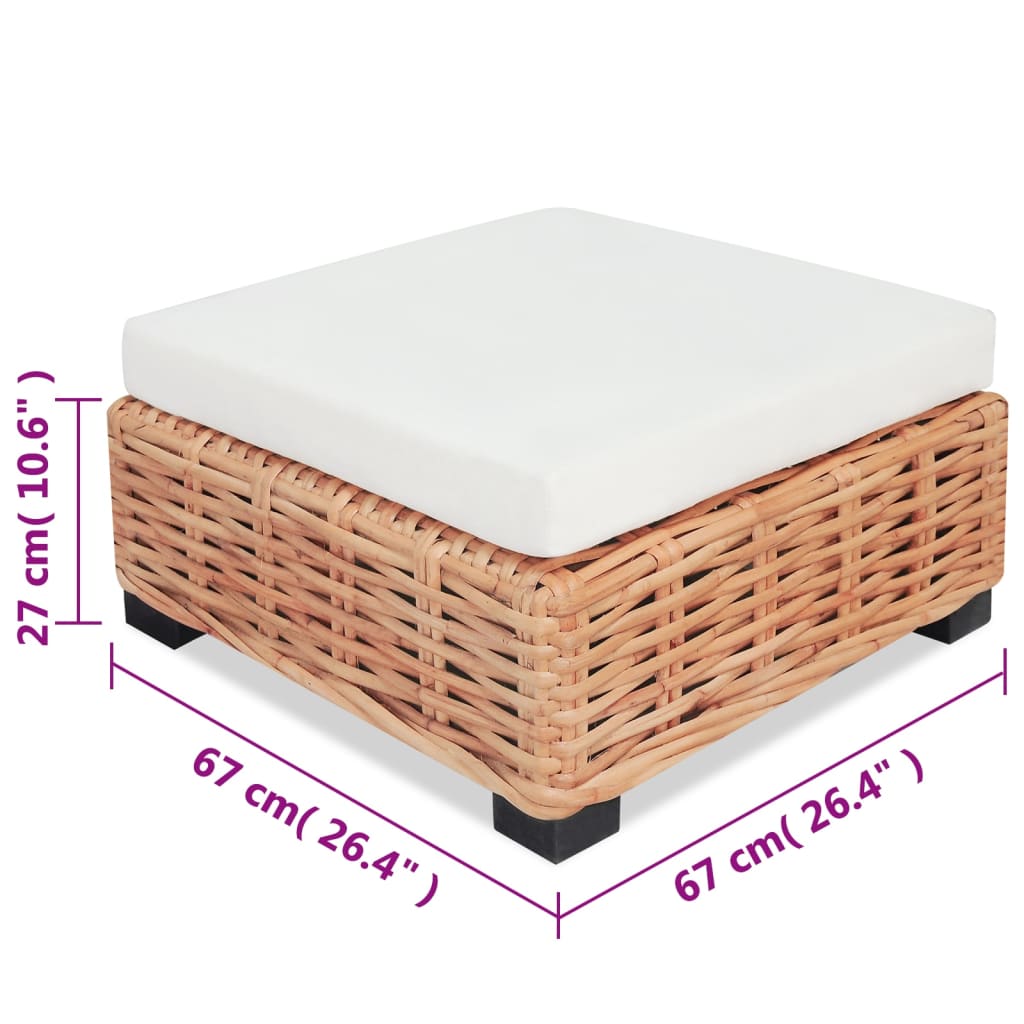 Loungeset Natuurlijk Rattan 27-Delig