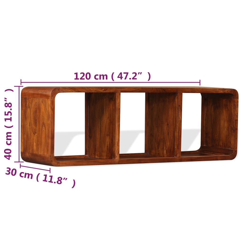 Tv-Meubel 120X30X40 Cm Massief Hout Met Honingafwerking