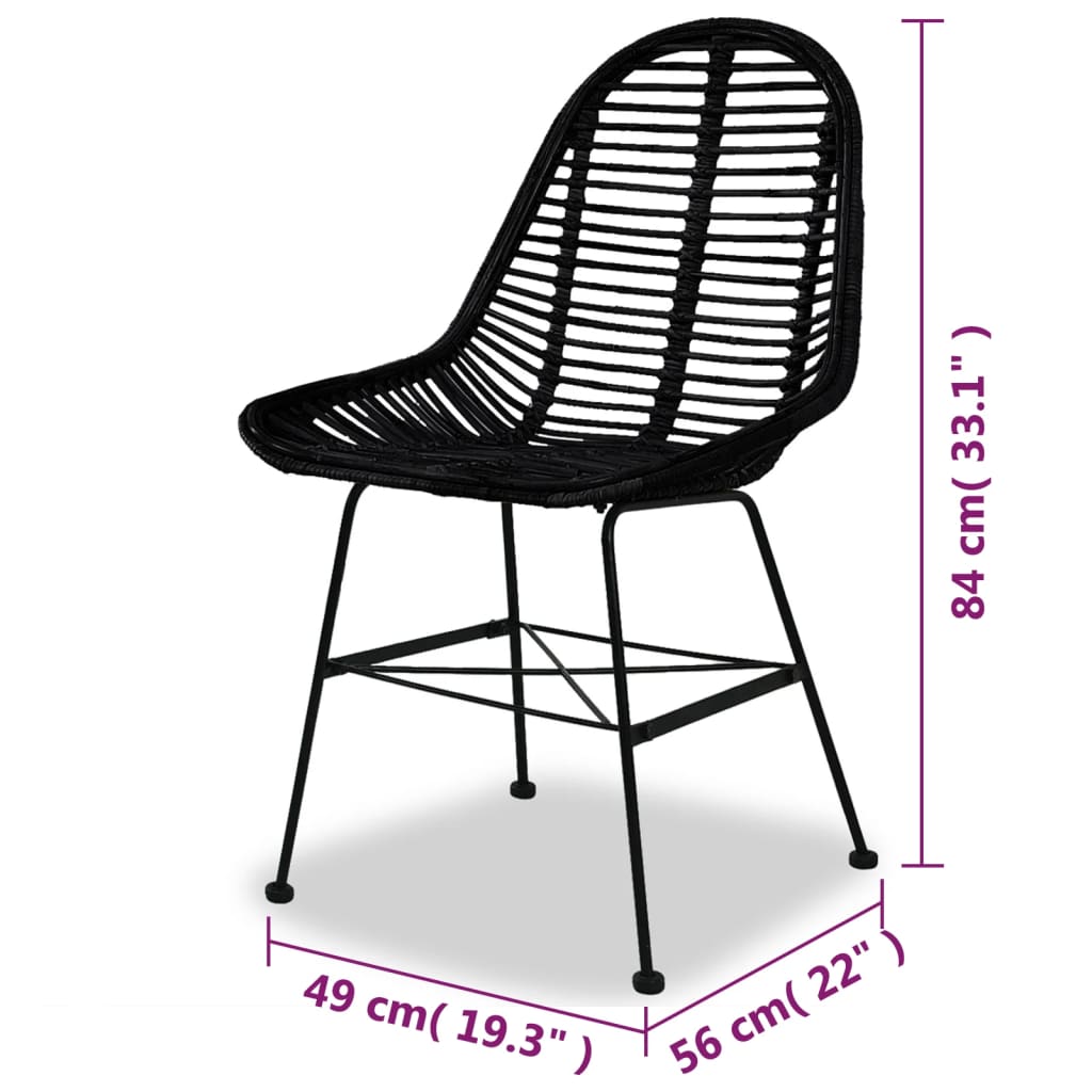 Eetkamerstoelen Natuurlijk Rattan