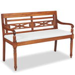 4-Delige Loungeset Met Kussens Massief Teakhout