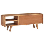 Tv-Meubel Met Bewerkte Deuren 117X30X40 Cm Massief Acaciahout Heldergroen