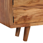 Tv-Meubel Met Bewerkte Deuren 117X30X40 Cm Massief Acaciahout Heldergroen